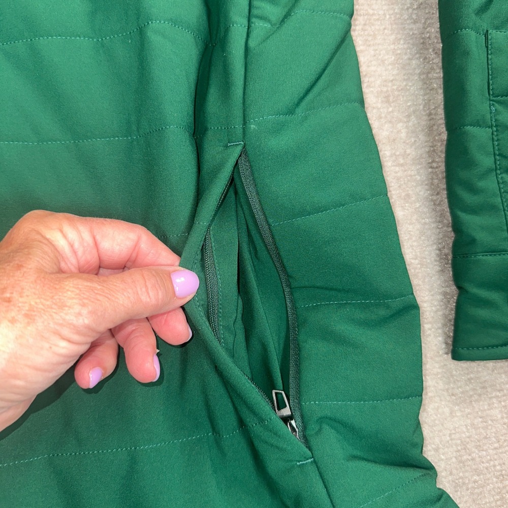 RLX Ralph Lauren Mens Quilted Shirt Jacket Green Snap Zip Front Golf Large NWT - Picture 7 of 11